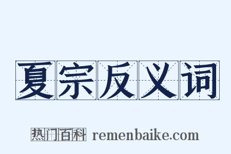 夏宗反义词是什么意思的图片